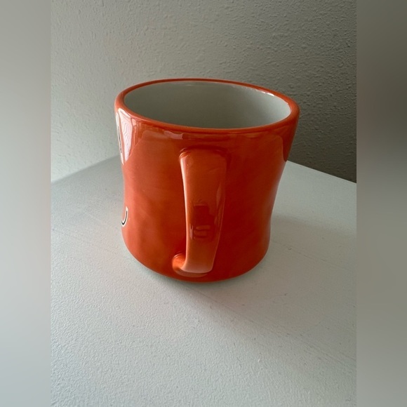 Anthropologie | Hand Painted Initial Mug Monogram Letter “C” Orange - Picture 2 of 8